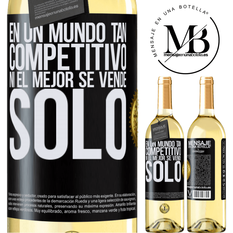 29,95 € Envoi gratuit | Vin blanc Édition WHITE Dans un monde aussi compétitif, même les meilleurs ne se vendent pas Étiquette Noire. Étiquette personnalisable Vin jeune Récolte 2022 Verdejo