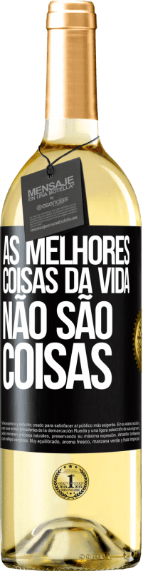 29,95 € | Vinho branco Edição WHITE As melhores coisas da vida não são coisas Etiqueta Preta. Etiqueta personalizável Vinho jovem Colheita 2025 Verdejo