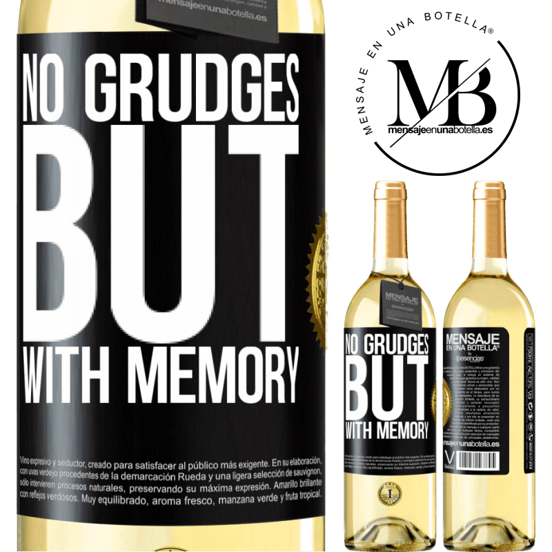 29,95 € Free Shipping | White Wine WHITE Edition No grudges, but with memory Black Label. Customizable label Young wine Harvest 2022 Verdejo