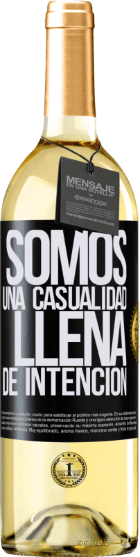29,95 € | Vino Blanco Edición WHITE Somos una casualidad llena de intención Etiqueta Negra. Etiqueta personalizable Vino joven Cosecha 2023 Verdejo