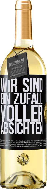 29,95 € | Weißwein WHITE Ausgabe Wir sind ein Zufall voller Absichten Schwarzes Etikett. Anpassbares Etikett Junger Wein Ernte 2023 Verdejo