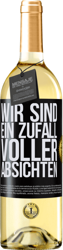 29,95 € | Weißwein WHITE Ausgabe Wir sind ein Zufall voller Absichten Schwarzes Etikett. Anpassbares Etikett Junger Wein Ernte 2024 Verdejo