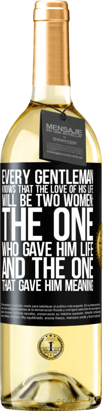 29,95 € Free Shipping | White Wine WHITE Edition Every gentleman knows that the love of his life will be two women: the one who gave him life and the one that gave him Black Label. Customizable label Young wine Harvest 2025 Verdejo
