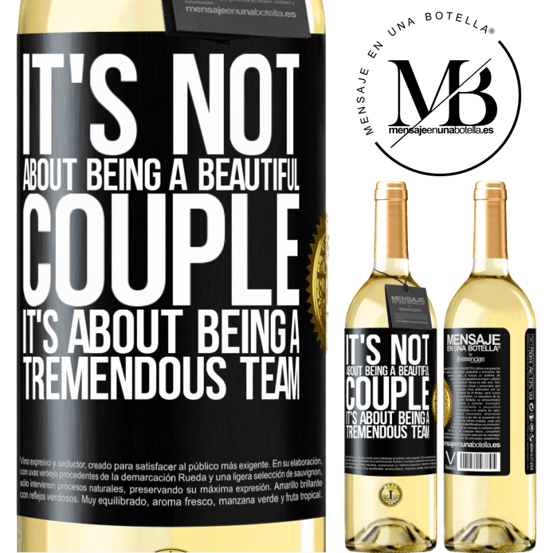 29,95 € Free Shipping | White Wine WHITE Edition It's not about being a beautiful couple. It's about being a tremendous team Black Label. Customizable label Young wine Harvest 2022 Verdejo