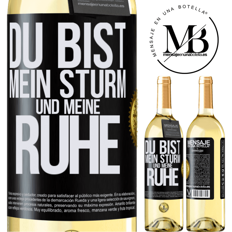 29,95 € Kostenloser Versand | Weißwein WHITE Ausgabe Du bist mein Sturm und meine Ruhe Schwarzes Etikett. Anpassbares Etikett Junger Wein Ernte 2025 Verdejo