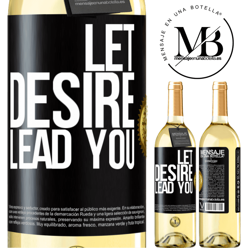 29,95 € Free Shipping | White Wine WHITE Edition Let desire lead you Black Label. Customizable label Young wine Harvest 2022 Verdejo