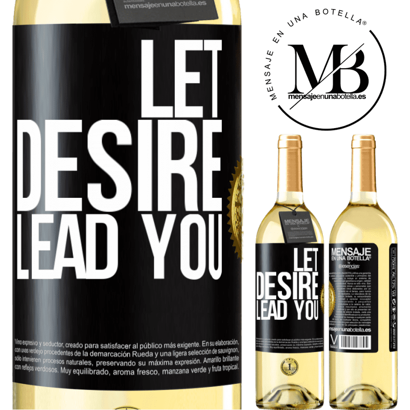 29,95 € Free Shipping | White Wine WHITE Edition Let desire lead you Black Label. Customizable label Young wine Harvest 2024 Verdejo