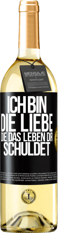 29,95 € | Weißwein WHITE Ausgabe Ich bin die Liebe, die das Leben dir schuldet Schwarzes Etikett. Anpassbares Etikett Junger Wein Ernte 2024 Verdejo