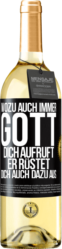 29,95 € | Weißwein WHITE Ausgabe Wozu auch immer Gott dich aufruft, er rüstet dich auch dazu aus Schwarzes Etikett. Anpassbares Etikett Junger Wein Ernte 2025 Verdejo