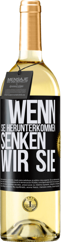 29,95 € | Weißwein WHITE Ausgabe Wenn Sie herunterkommen, senken wir Sie Schwarzes Etikett. Anpassbares Etikett Junger Wein Ernte 2023 Verdejo