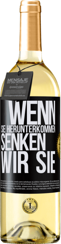 29,95 € | Weißwein WHITE Ausgabe Wenn Sie herunterkommen, senken wir Sie Schwarzes Etikett. Anpassbares Etikett Junger Wein Ernte 2025 Verdejo