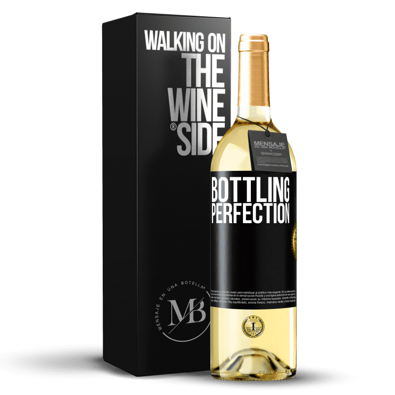 29,95 € Envío gratis | Vino Blanco Edición WHITE Bottling perfection Etiqueta Negra. Etiqueta personalizable Vino joven Cosecha 2024 Verdejo