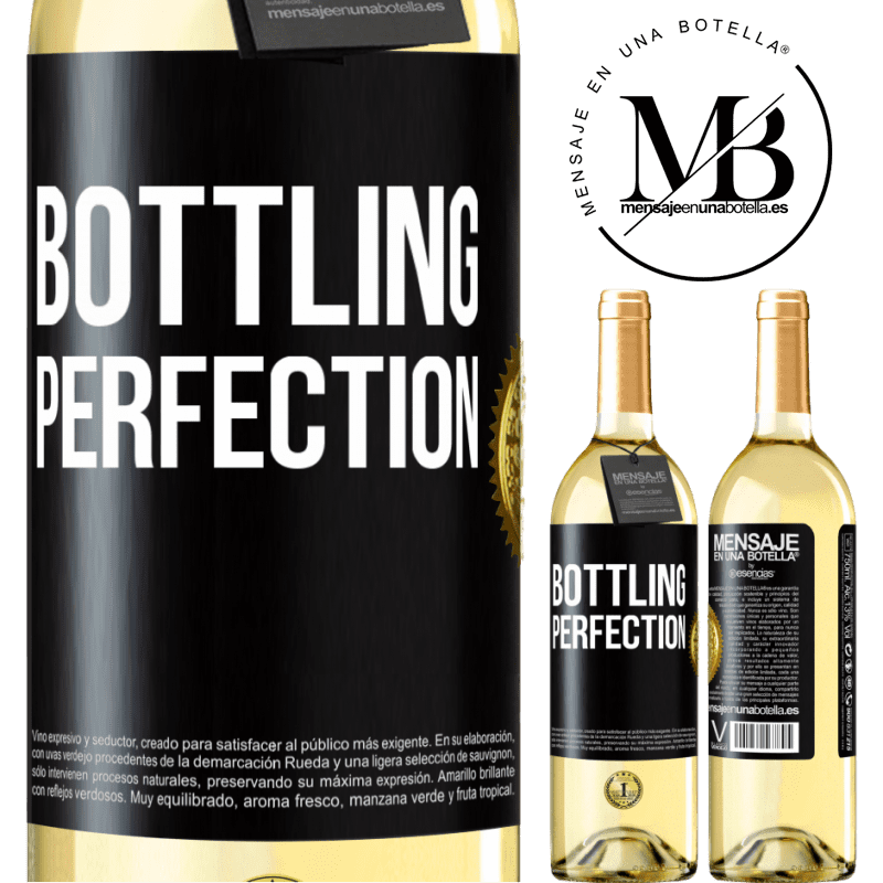 29,95 € Envio grátis | Vinho branco Edição WHITE Bottling perfection Etiqueta Preta. Etiqueta personalizável Vinho jovem Colheita 2024 Verdejo