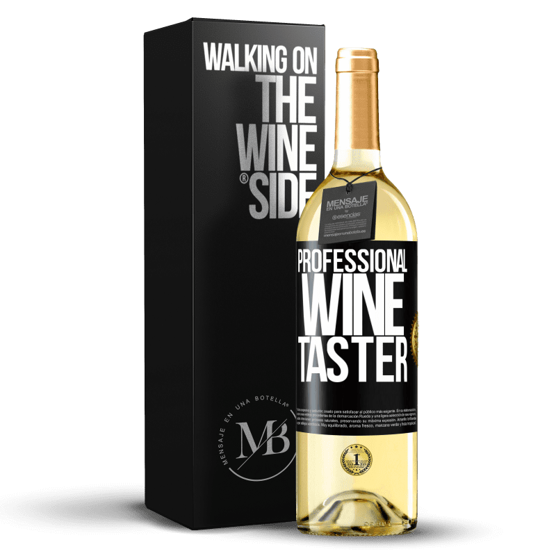 29,95 € 送料無料 | 白ワイン WHITEエディション Professional wine taster ブラックラベル. カスタマイズ可能なラベル 若いワイン 収穫 2023 Verdejo