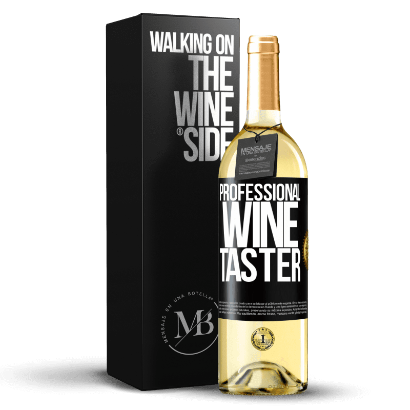 29,95 € Free Shipping | White Wine WHITE Edition Professional wine taster Black Label. Customizable label Young wine Harvest 2024 Verdejo