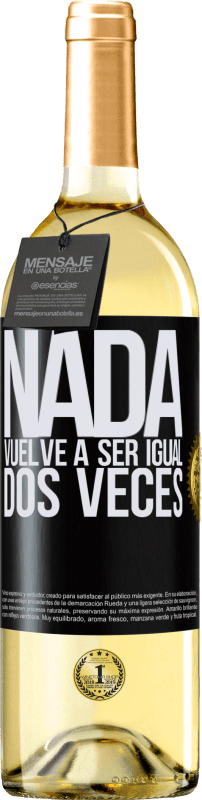 29,95 € | Vino Blanco Edición WHITE Nada vuelve a ser igual dos veces Etiqueta Negra. Etiqueta personalizable Vino joven Cosecha 2025 Verdejo