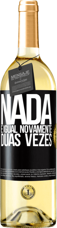 Envio grátis | Vinho branco Edição WHITE Nada é igual novamente duas vezes Etiqueta Preta. Etiqueta personalizável Vinho jovem Colheita 2023 Verdejo