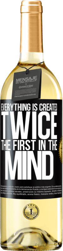 29,95 € | Белое вино Издание WHITE Все создано дважды. Первое в уме Черная метка. Настраиваемая этикетка Молодое вино Урожай 2023 Verdejo