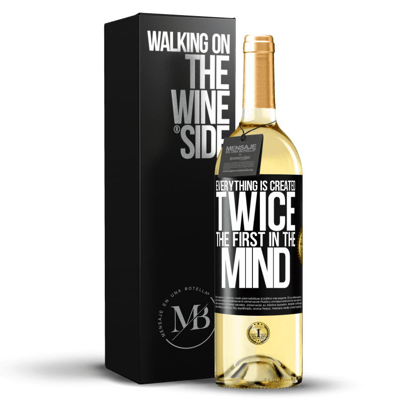 29,95 € Free Shipping | White Wine WHITE Edition Everything is created twice. The first in the mind Black Label. Customizable label Young wine Harvest 2023 Verdejo