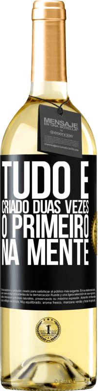 29,95 € Envio grátis | Vinho branco Edição WHITE Tudo é criado duas vezes. O primeiro na mente Etiqueta Preta. Etiqueta personalizável Vinho jovem Colheita 2024 Verdejo