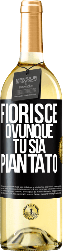 29,95 € | Vino bianco Edizione WHITE Fiorisce ovunque tu sia piantato Etichetta Nera. Etichetta personalizzabile Vino giovane Raccogliere 2024 Verdejo