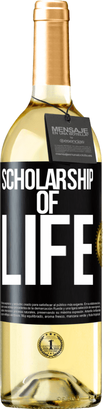 29,95 € | White Wine WHITE Edition Scholarship of life Black Label. Customizable label Young wine Harvest 2024 Verdejo