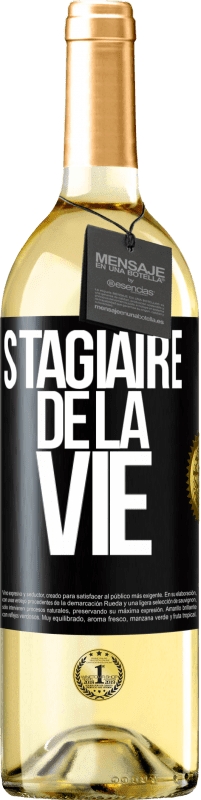 29,95 € | Vin blanc Édition WHITE Stagiaire de la vie Étiquette Noire. Étiquette personnalisable Vin jeune Récolte 2023 Verdejo