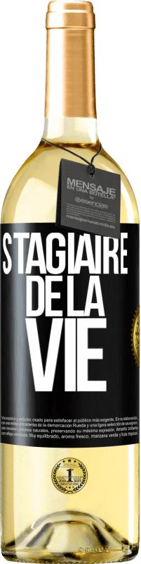 29,95 € Envoi gratuit | Vin blanc Édition WHITE Stagiaire de la vie Étiquette Noire. Étiquette personnalisable Vin jeune Récolte 2025 Verdejo
