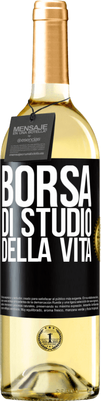 29,95 € | Vino bianco Edizione WHITE Borsa di studio della vita Etichetta Nera. Etichetta personalizzabile Vino giovane Raccogliere 2024 Verdejo