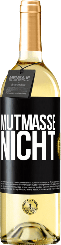 29,95 € | Weißwein WHITE Ausgabe Mutmaße nicht Schwarzes Etikett. Anpassbares Etikett Junger Wein Ernte 2023 Verdejo