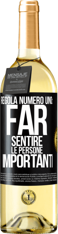 29,95 € | Vino bianco Edizione WHITE Regola numero uno: far sentire le persone importanti Etichetta Nera. Etichetta personalizzabile Vino giovane Raccogliere 2024 Verdejo