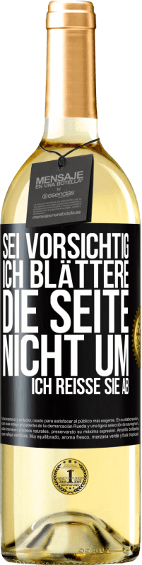 29,95 € | Weißwein WHITE Ausgabe Sei vorsichtig, ich blättere die Seite nicht um, ich reiße sie ab Schwarzes Etikett. Anpassbares Etikett Junger Wein Ernte 2024 Verdejo