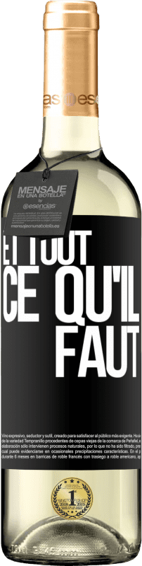 29,95 € | Vin blanc Édition WHITE Et tout ce qu'il faut Étiquette Noire. Étiquette personnalisable Vin jeune Récolte 2023 Verdejo