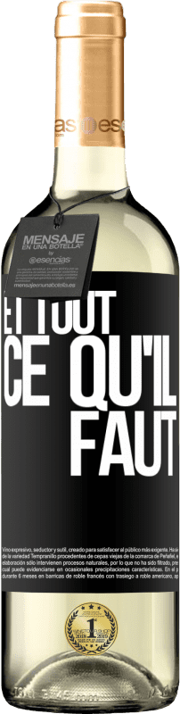 29,95 € Envoi gratuit | Vin blanc Édition WHITE Et tout ce qu'il faut Étiquette Noire. Étiquette personnalisable Vin jeune Récolte 2024 Verdejo