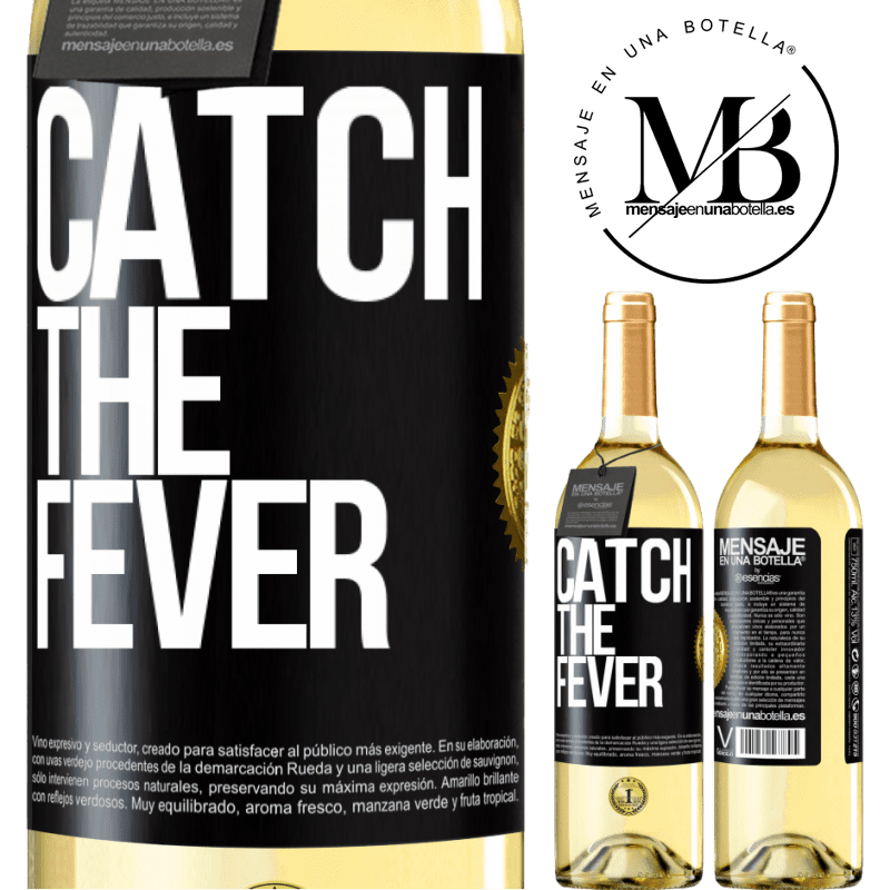 29,95 € Free Shipping | White Wine WHITE Edition Catch the fever Black Label. Customizable label Young wine Harvest 2022 Verdejo