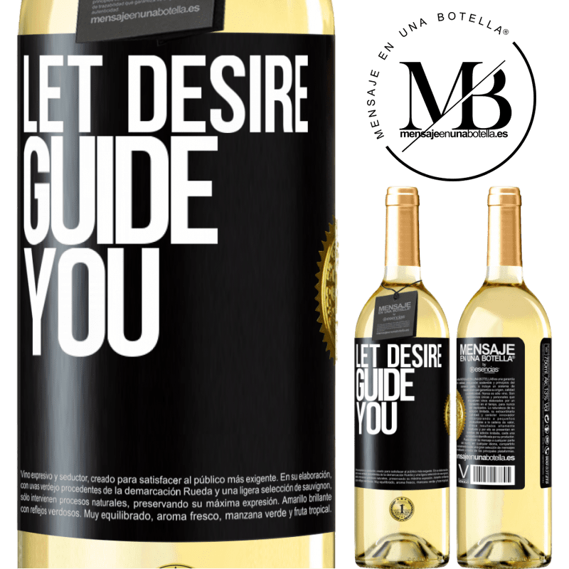 29,95 € Free Shipping | White Wine WHITE Edition Let desire guide you Black Label. Customizable label Young wine Harvest 2022 Verdejo