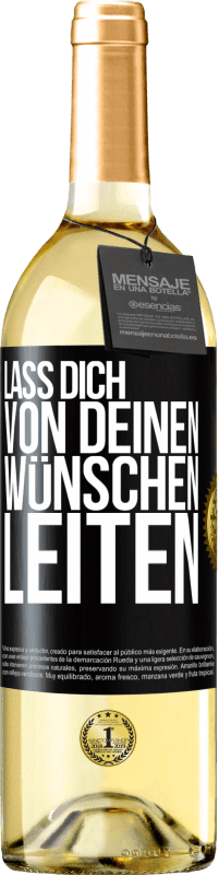 29,95 € | Weißwein WHITE Ausgabe Lass dich von deinen Wünschen leiten Schwarzes Etikett. Anpassbares Etikett Junger Wein Ernte 2023 Verdejo