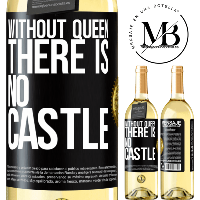29,95 € Free Shipping | White Wine WHITE Edition Without queen, there is no castle Black Label. Customizable label Young wine Harvest 2022 Verdejo
