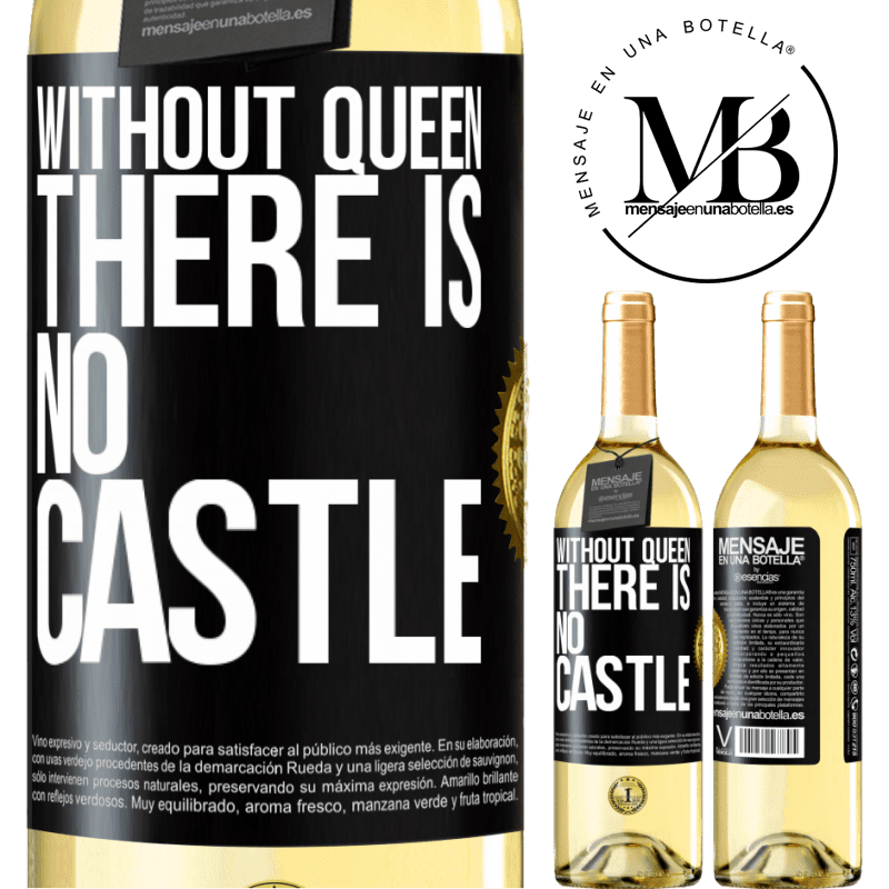 29,95 € Free Shipping | White Wine WHITE Edition Without queen, there is no castle Black Label. Customizable label Young wine Harvest 2024 Verdejo