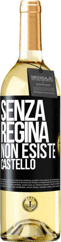 29,95 € | Vino bianco Edizione WHITE Senza regina, non esiste castello Etichetta Nera. Etichetta personalizzabile Vino giovane Raccogliere 2023 Verdejo