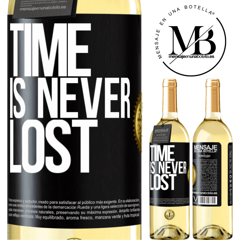 29,95 € Free Shipping | White Wine WHITE Edition Time is never lost Black Label. Customizable label Young wine Harvest 2023 Verdejo