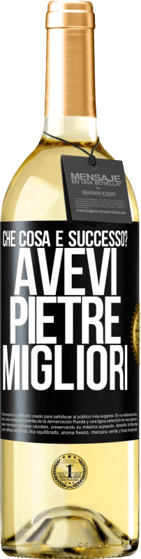 29,95 € | Vino bianco Edizione WHITE che cosa è successo? Avevi pietre migliori Etichetta Nera. Etichetta personalizzabile Vino giovane Raccogliere 2024 Verdejo