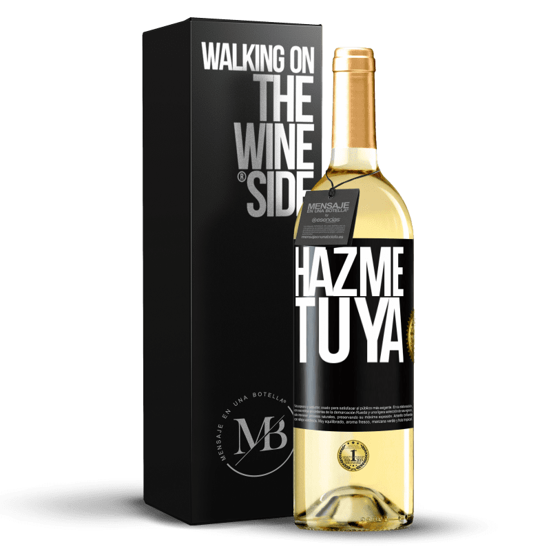 29,95 € Envío gratis | Vino Blanco Edición WHITE Hazme tuya Etiqueta Negra. Etiqueta personalizable Vino joven Cosecha 2024 Verdejo