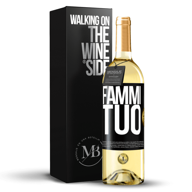 29,95 € Spedizione Gratuita | Vino bianco Edizione WHITE Fammi tuo Etichetta Nera. Etichetta personalizzabile Vino giovane Raccogliere 2025 Verdejo