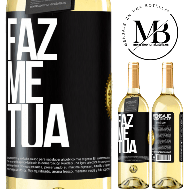 29,95 € Envio grátis | Vinho branco Edição WHITE Faz me tua Etiqueta Preta. Etiqueta personalizável Vinho jovem Colheita 2024 Verdejo