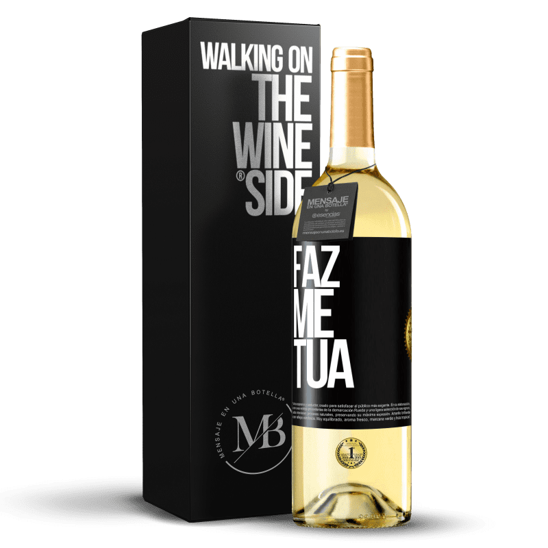 29,95 € Envio grátis | Vinho branco Edição WHITE Faz me tua Etiqueta Preta. Etiqueta personalizável Vinho jovem Colheita 2024 Verdejo