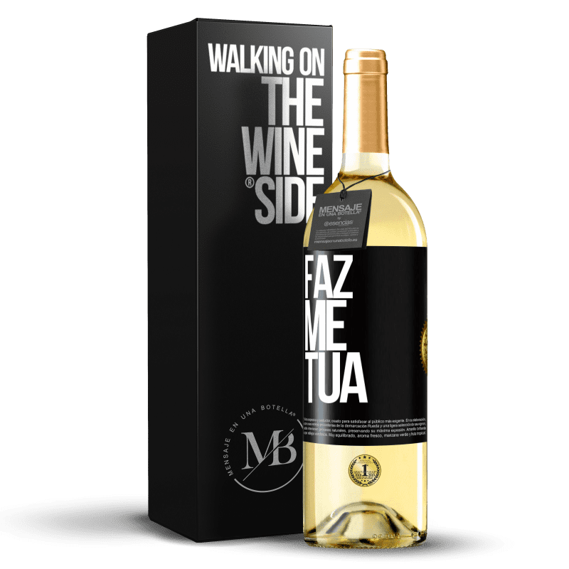 29,95 € Envio grátis | Vinho branco Edição WHITE Faz me tua Etiqueta Preta. Etiqueta personalizável Vinho jovem Colheita 2025 Verdejo