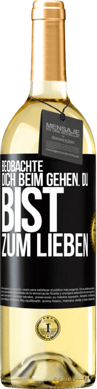 29,95 € | Weißwein WHITE Ausgabe Beobachte dich beim Gehen. Du bist zum Lieben Schwarzes Etikett. Anpassbares Etikett Junger Wein Ernte 2024 Verdejo