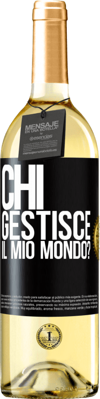 29,95 € | Vino bianco Edizione WHITE chi gestisce il mio mondo? Etichetta Nera. Etichetta personalizzabile Vino giovane Raccogliere 2024 Verdejo