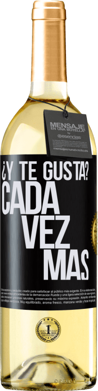 29,95 € Envío gratis | Vino Blanco Edición WHITE ¿Y te gusta? Cada vez más Etiqueta Negra. Etiqueta personalizable Vino joven Cosecha 2024 Verdejo